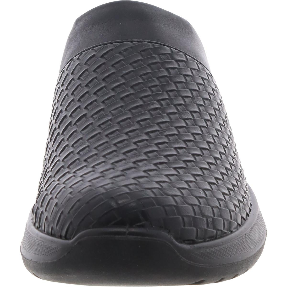 Janalee Womens Comfort Insole Faux Leather Slip-On Sneakers