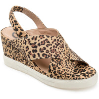 Ronnie Womens Faux Suede Peep-Toe Wedge Sandals6