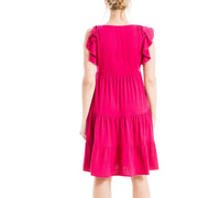 Womens Tiered A-Line Mini Dress