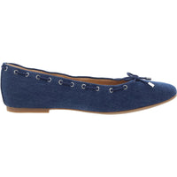 Letizia 2 Womens Bow Denim Ballet Flats