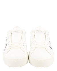 Valentino Valentino Womens Open VLTN Leather Low-Top Sneakers