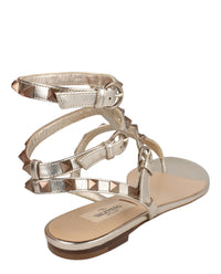 Valentino Valentino Womens Rockstud Caged Flat Sandals