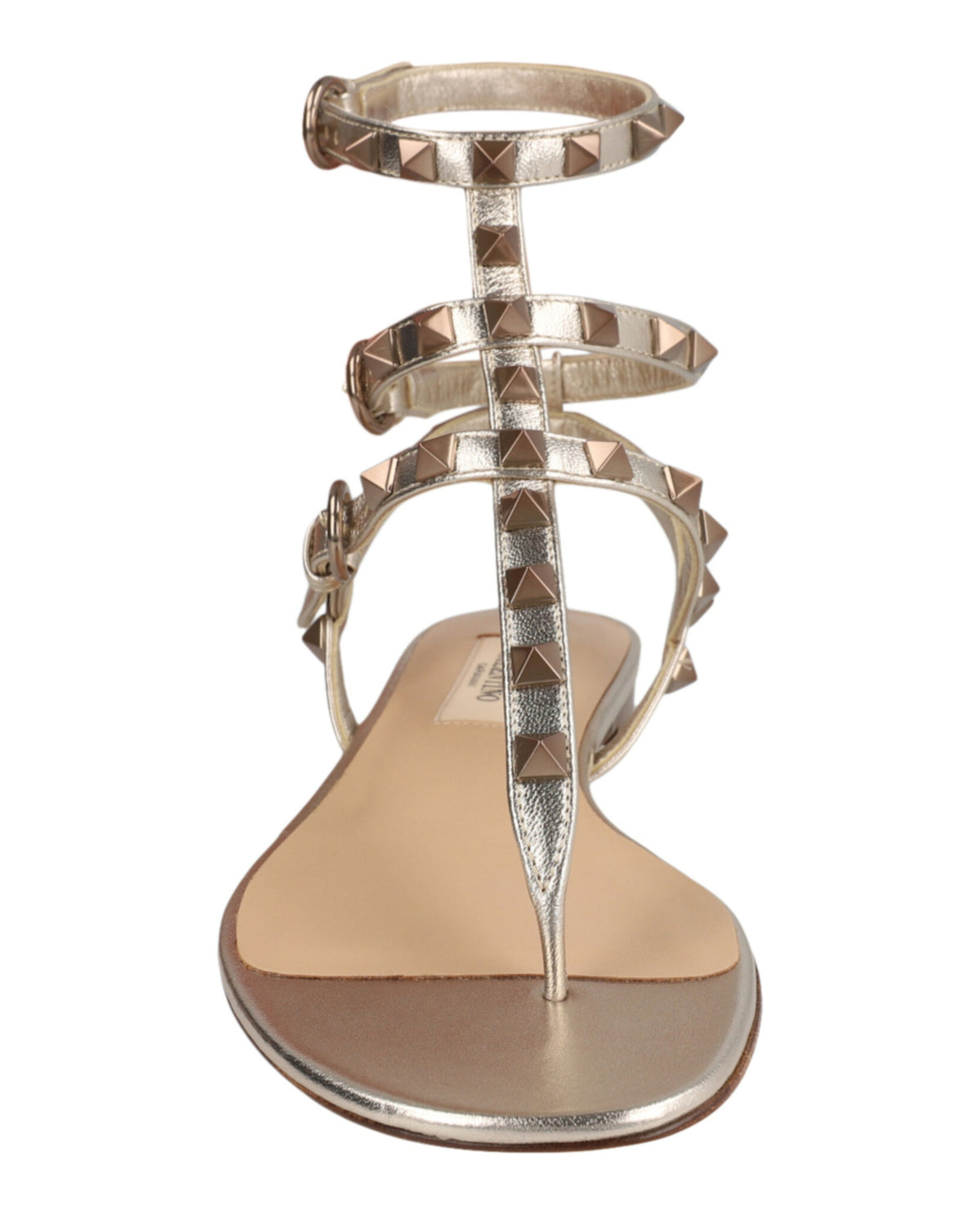 Valentino Valentino Womens Rockstud Caged Flat Sandals