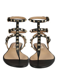Valentino Valentino Womens Rockstud Caged Flat Sandals