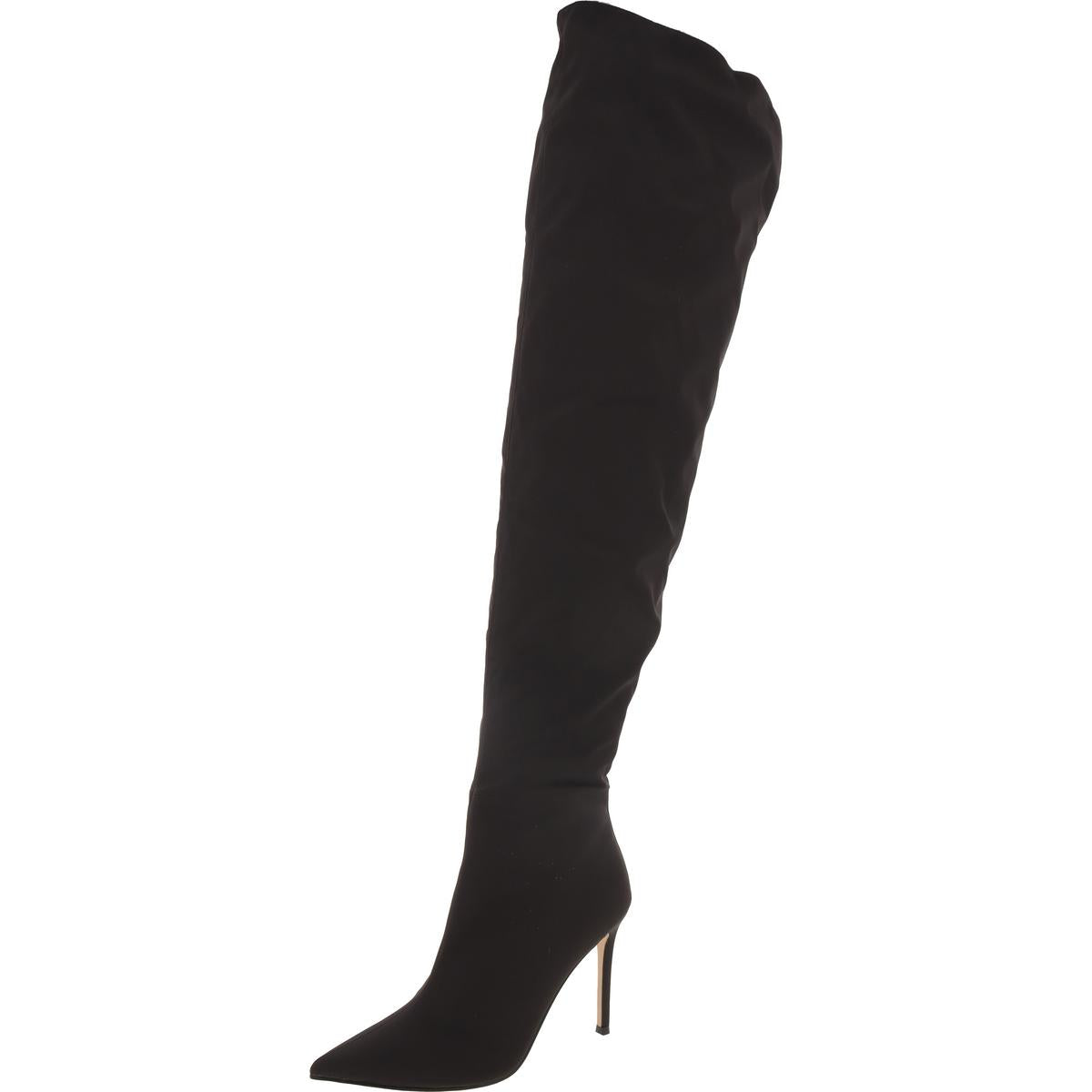 Epic  Womens Faux Leather Stiletto Over-The-Knee Boots