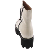 Twin Chain Womens Chain Leather Ankle Boots