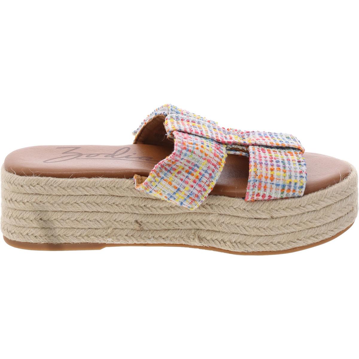Izzy Womens Cushioned Footbed Woven Slide Sandals