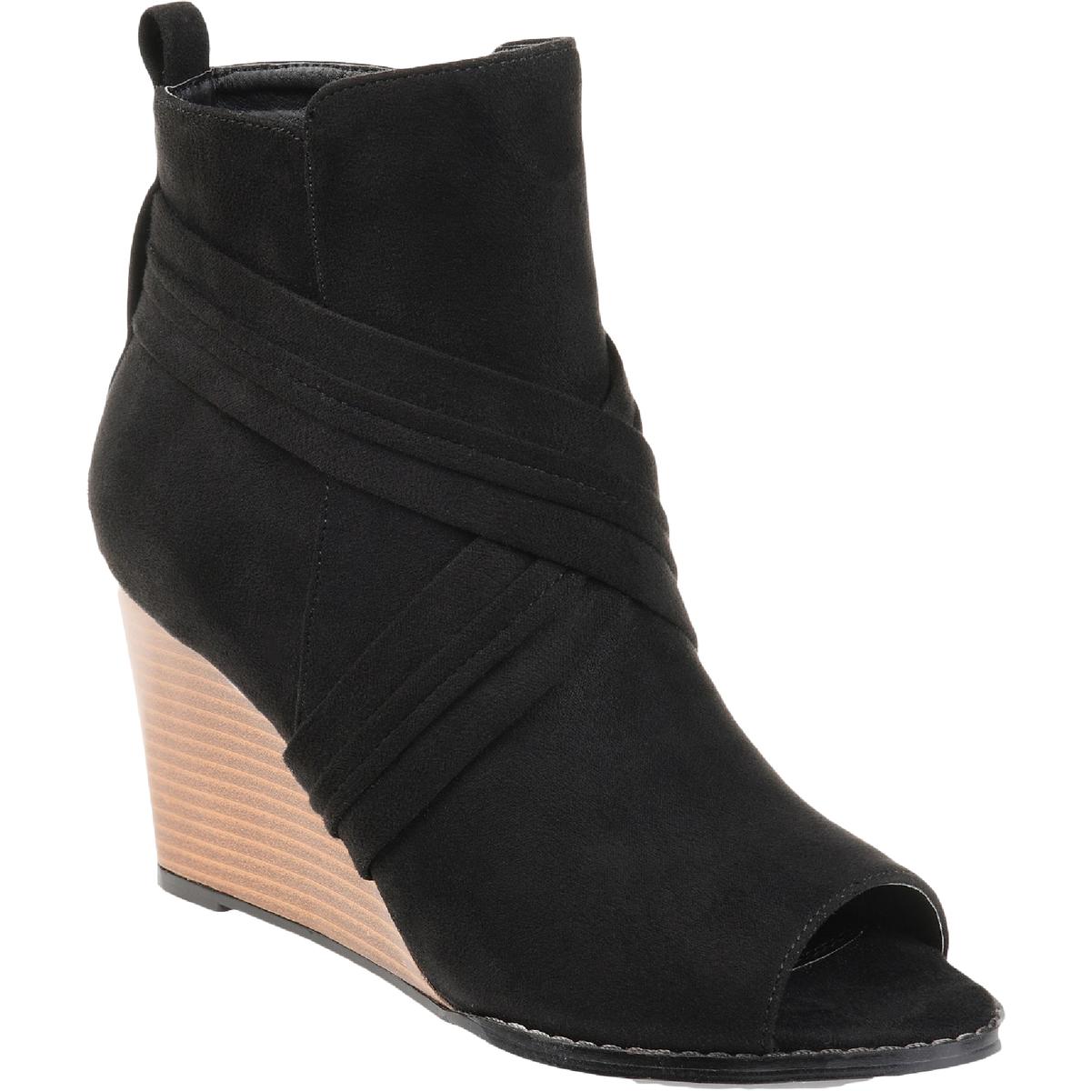 Sabeena Womens Padded Insole Faux Suede Booties