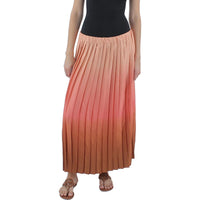 Womens Ombre Pleated Skirt Regular 00 (XXS) Rose Clay Multi