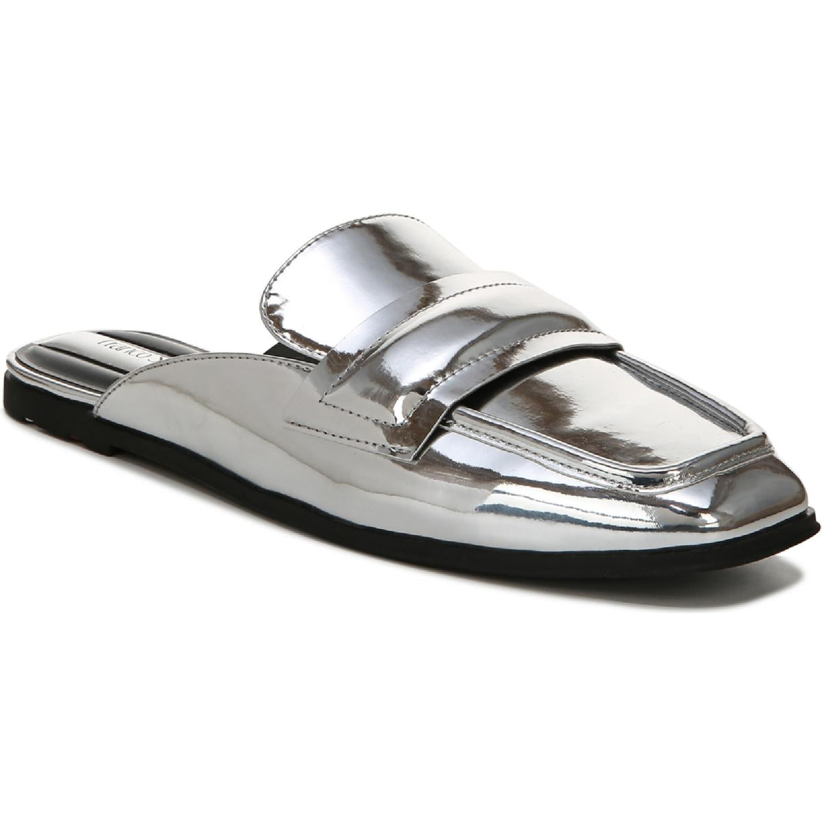 Duval Womens Padded Insole Faux Leather Mules
