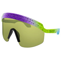 Gucci Sunglasses Shield Semi Rim, Violet Shaded Green Frame and Light Green Lens GG1477S001