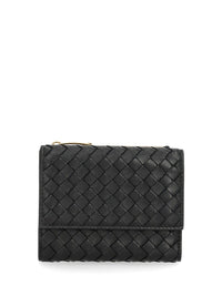 Bottega Veneta Women Small "Bi-Fold" Woven Wallet