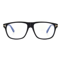 Tom Ford Tom Ford Eyeglasses Aviator Full Rim, Blonde Havana Frame and Clear/Blue Light Block Lenses Lens FT5978-B053
