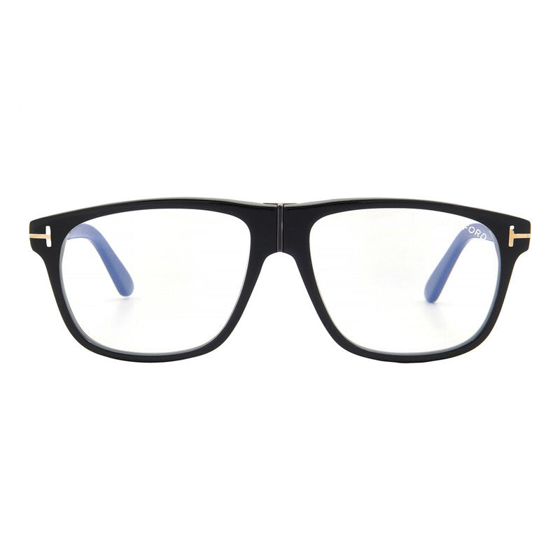 Tom Ford Tom Ford Eyeglasses Aviator Full Rim, Blonde Havana Frame and Clear/Blue Light Block Lenses Lens FT5978-B053