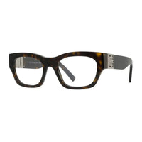 Givenchy Givenchy Eyeglasses Rectangle Full Rim, Havana Frame and Clear Demo Lenses Lens GV50058I053