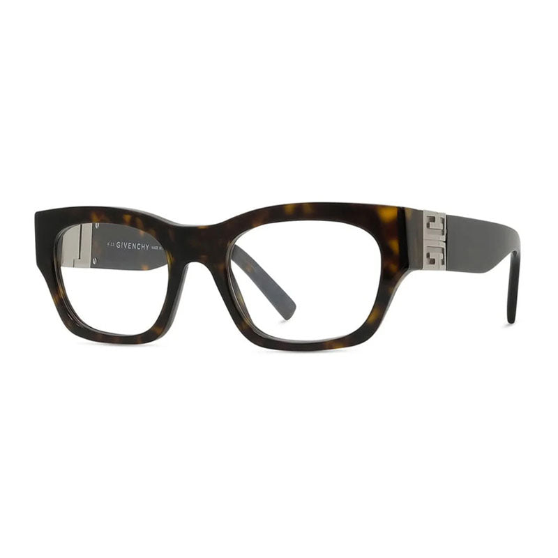 Givenchy Givenchy Eyeglasses Rectangle Full Rim, Havana Frame and Clear Demo Lenses Lens GV50058I053
