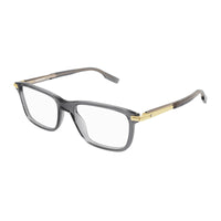 Montblanc Eyeglasses Square Full Rim, Shiny Grey Frame and Clear Demo Lenses Lens MB0277O008