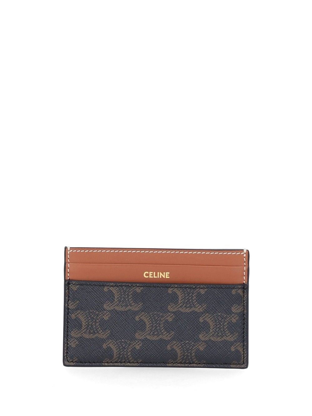 Celine Women Medium Card Holder In Triomphe Canvas