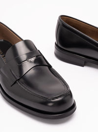 Prada Prada Men Brushed Leather Loafers