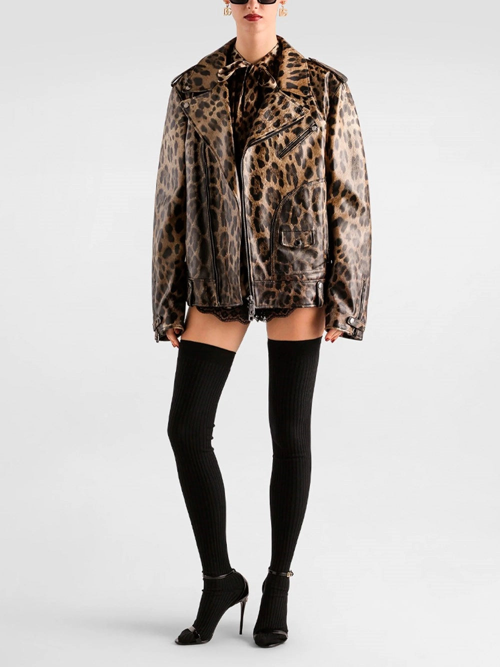 Dolce & Gabbana Women Leo-Print Georgette Shirt