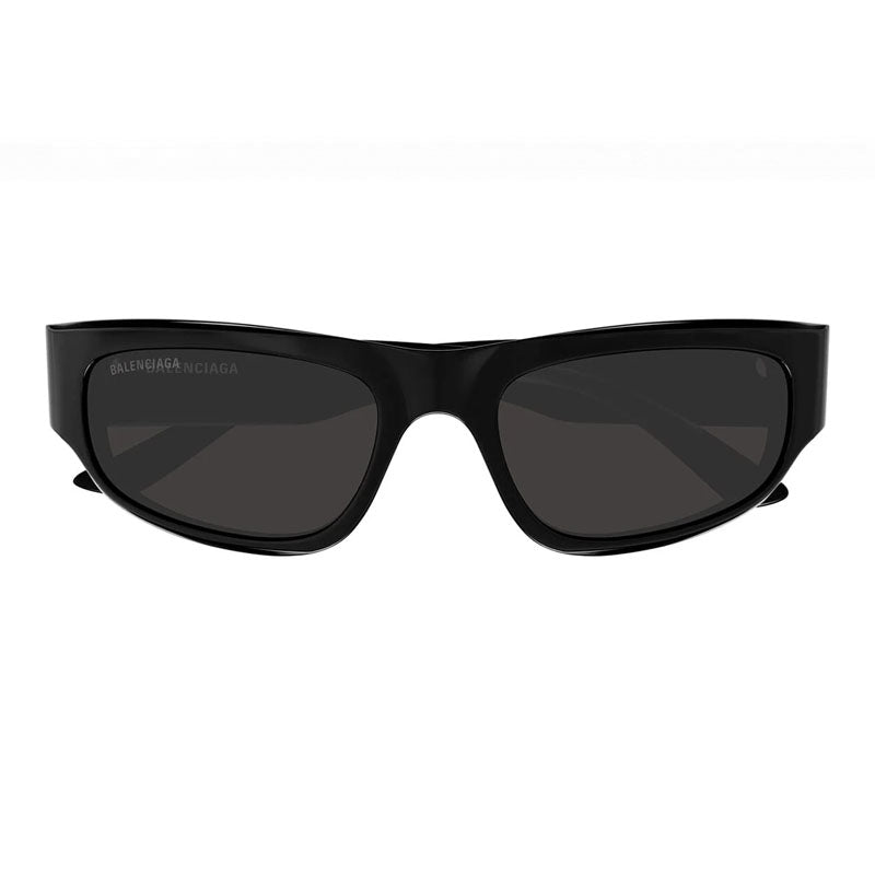 Balenciaga Sunglasses Rectangle Full Rim, Black Frame and Grey Lens BB0388S001