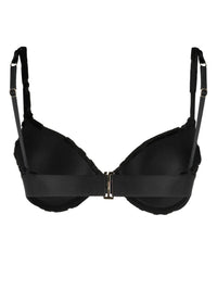 Tom Ford Velvet-Effect Embossed TF Logo Balconette Bra