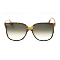 Victoria Beckham Sunglasses Square Full Rim, Blonde Havana/Green Havana Frame and Green Gradient Lens VB610SCB225