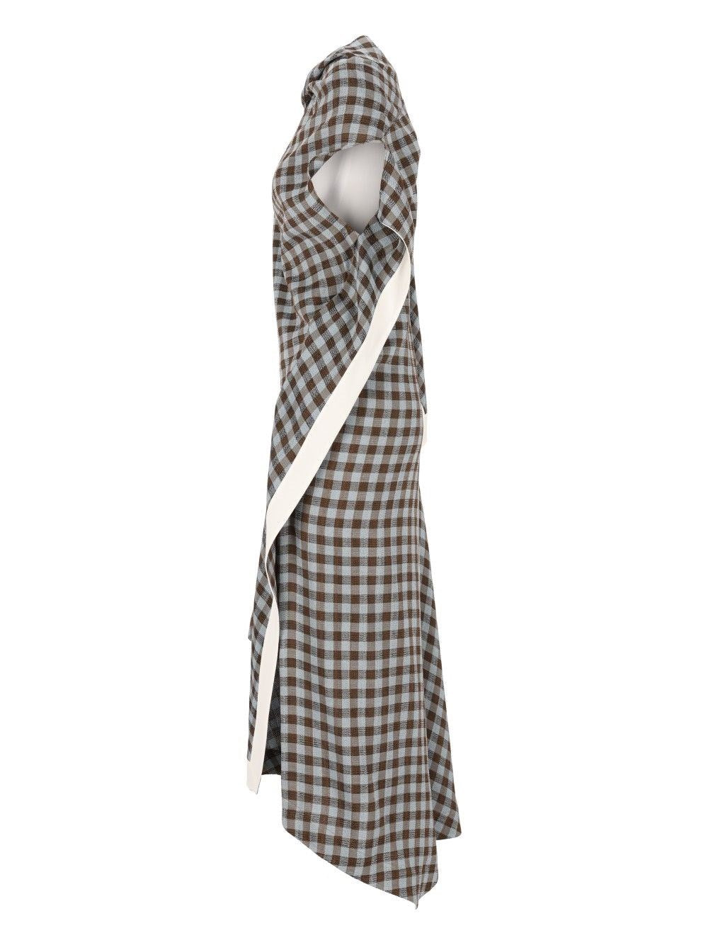 Loewe Women Dress In Viscose And Linen Blend