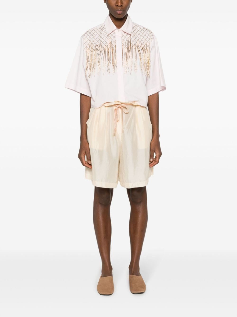 Forte_forte Forte_Forte Women Bermuda Shorts In Habotai Silk