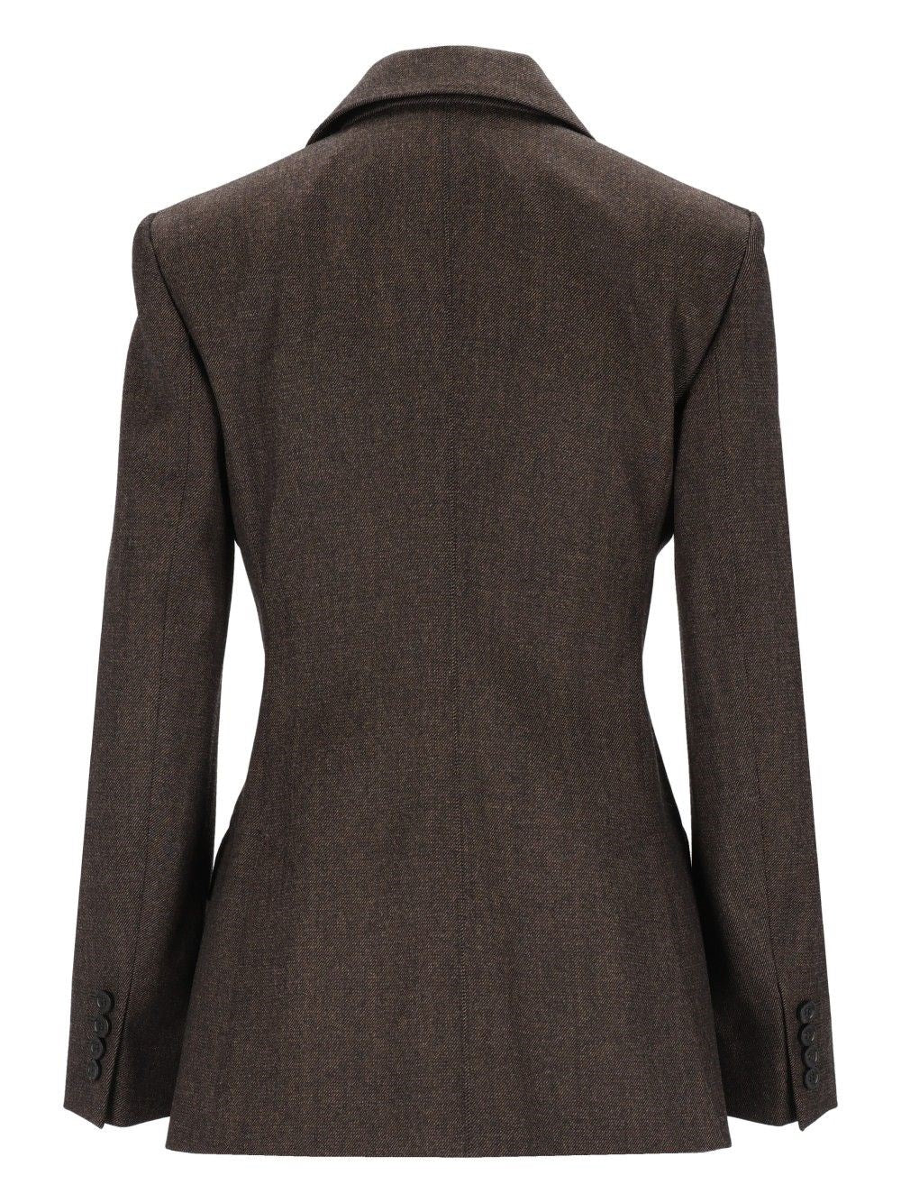 Max Mara Women Fitted Blazer In Denim-Effect Wool