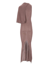 Rick Owens Women Long Knit Dress With Overlay Detail
