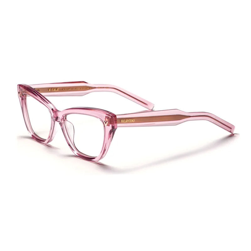Valentino Eyeglasses Cat Eye Full Rim, Havana Frame and Clear Demo Lens Lens VLX-140B