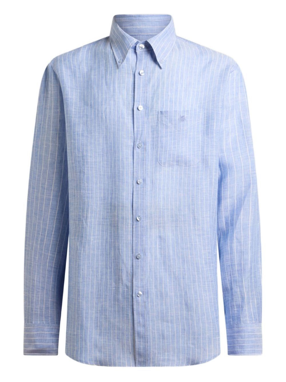 Etro Men Striped Linen Shirt
