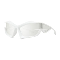 Givenchy Sunglasses Geometric Full Rim, White Frame and Smoke Mirror Lens GV40049U21C