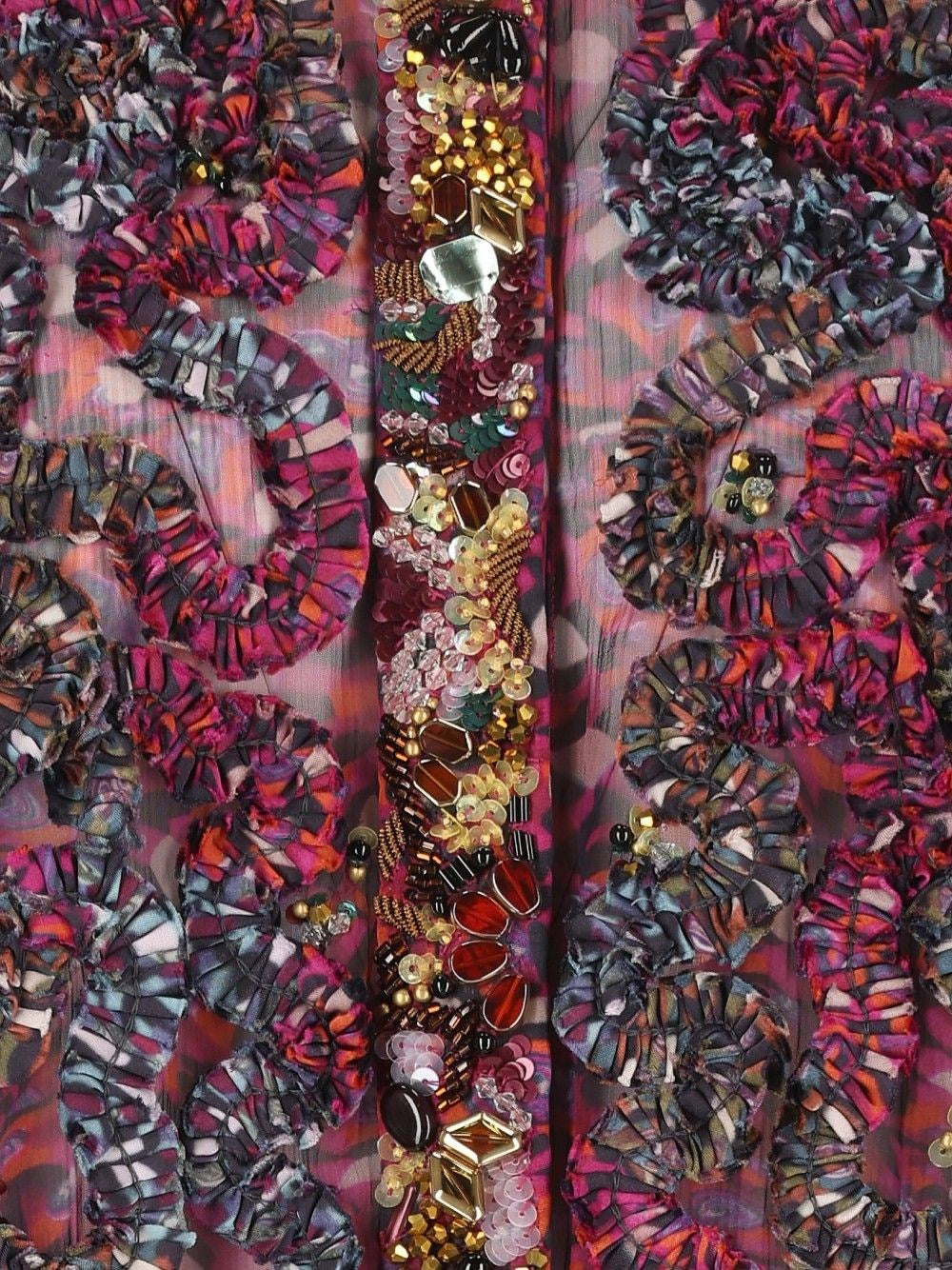 Dries Van Noten Women Sequin-Embellished Ruffled Shirt