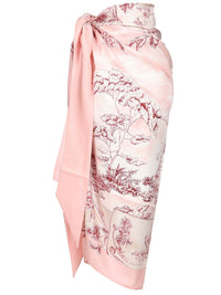 Ferragamo Women Pareo With "Travel" Print