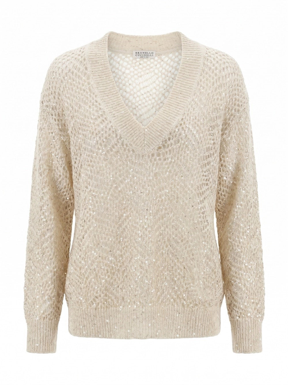 Brunello cucinelli Brunello Cucinelli Women Dazzling Abstract Leaf Sweater