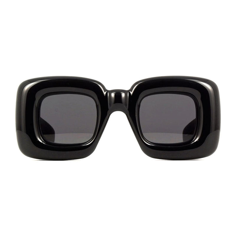 Loewe Sunglasses Square Full Rim, Shiny Black Frame and Smoke Lens LW40098I01A