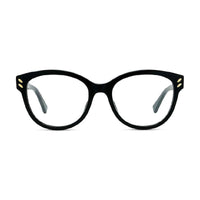 Stella McCartney Eyeglasses Square Full Rim, Black/Gold Frame and Clear Demo Lenses Lens SC50006I001