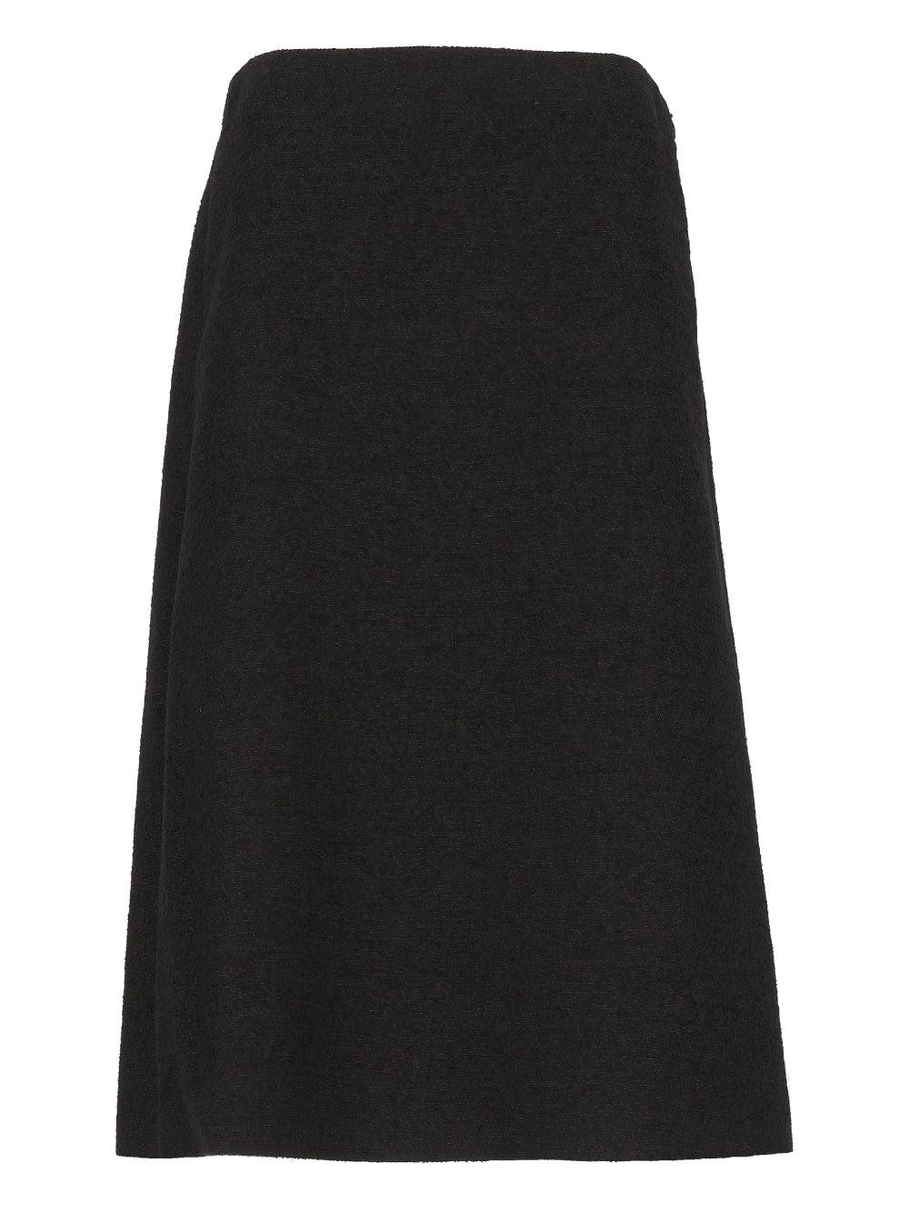 Fendi Women Black Bouclé Wool Skirt