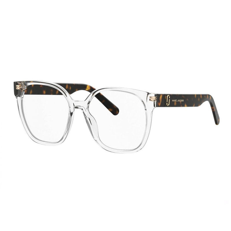 Marc Jacobs Eyeglasses Square Full Rim, Transparent/Havana Frame and Clear Demo Lenses Lens MARC7260AIO00