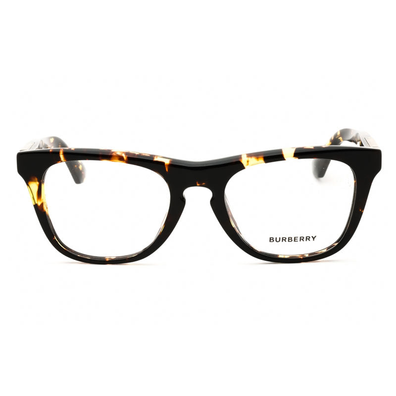 Burberry Eyeglasses Square Full Rim, Dark Havana Frame and Clear Demo Lenses Lens BE24094106