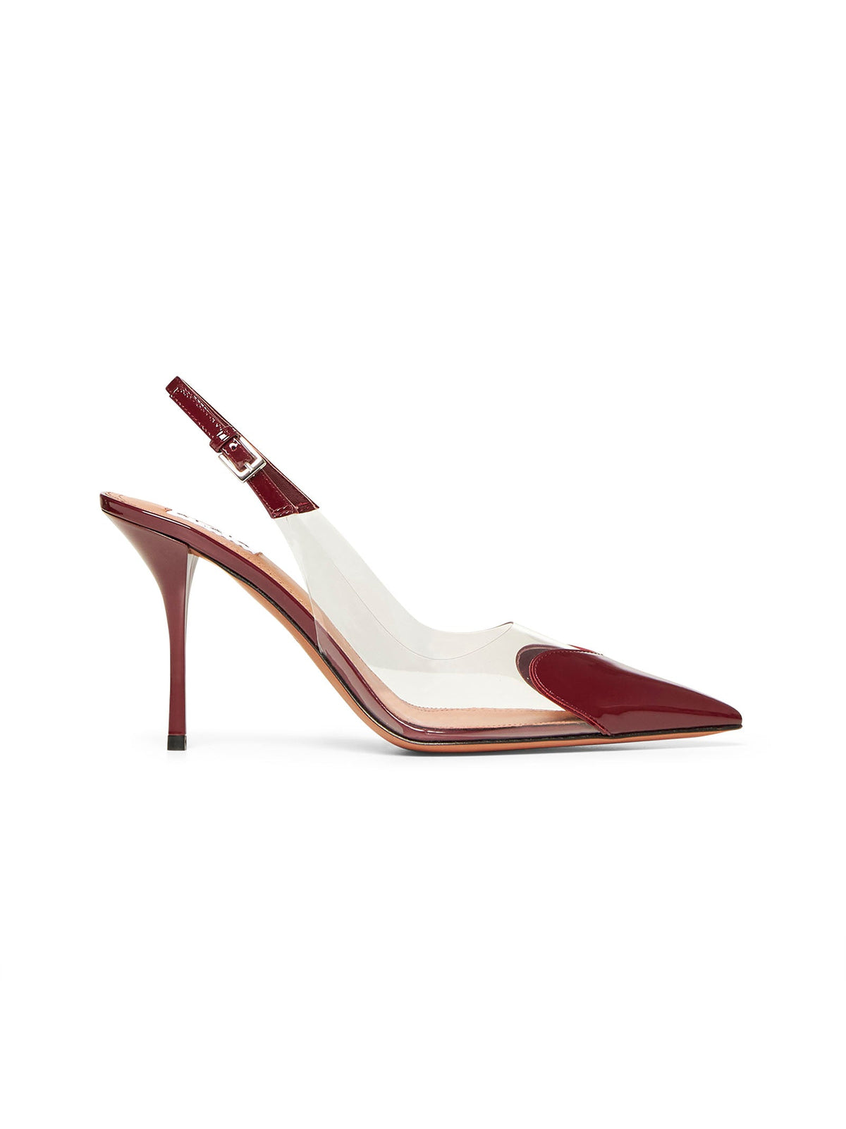 Alaïa Women Burgundy Le Cœur Slingback Pumps