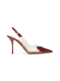 Alaïa Women Burgundy Le Cœur Slingback Pumps