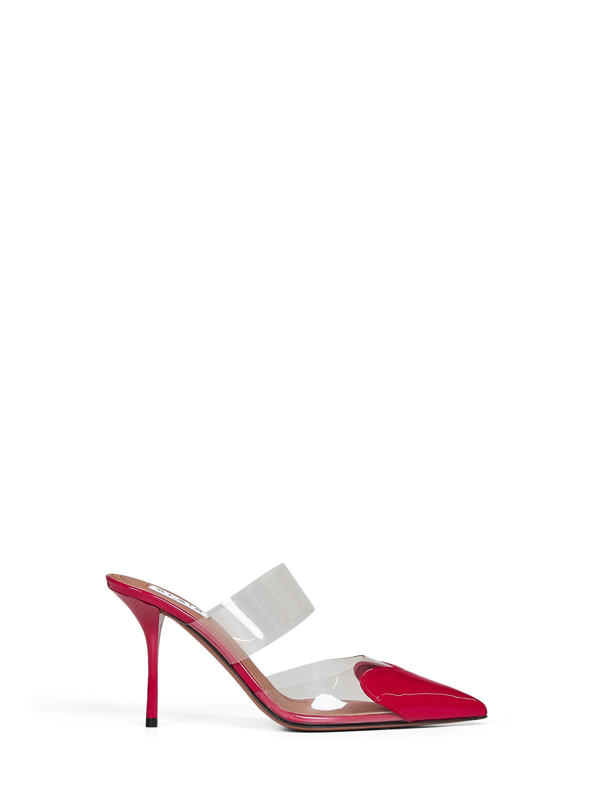 ALAÏA Alaïa Women Raspberry Pvc And Patent Leather Le Cœur Mules