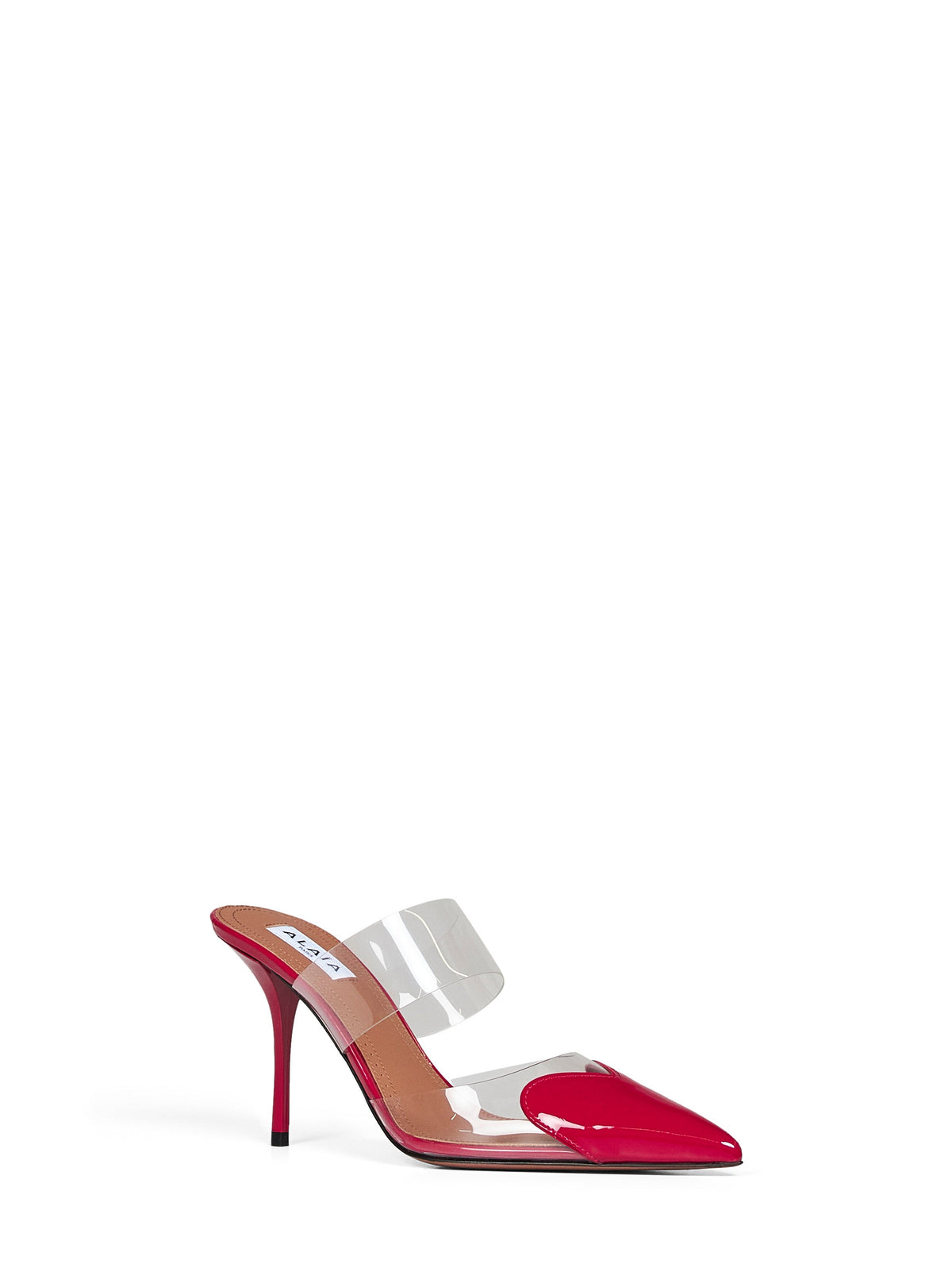 ALAÏA Alaïa Women Raspberry Pvc And Patent Leather Le Cœur Mules