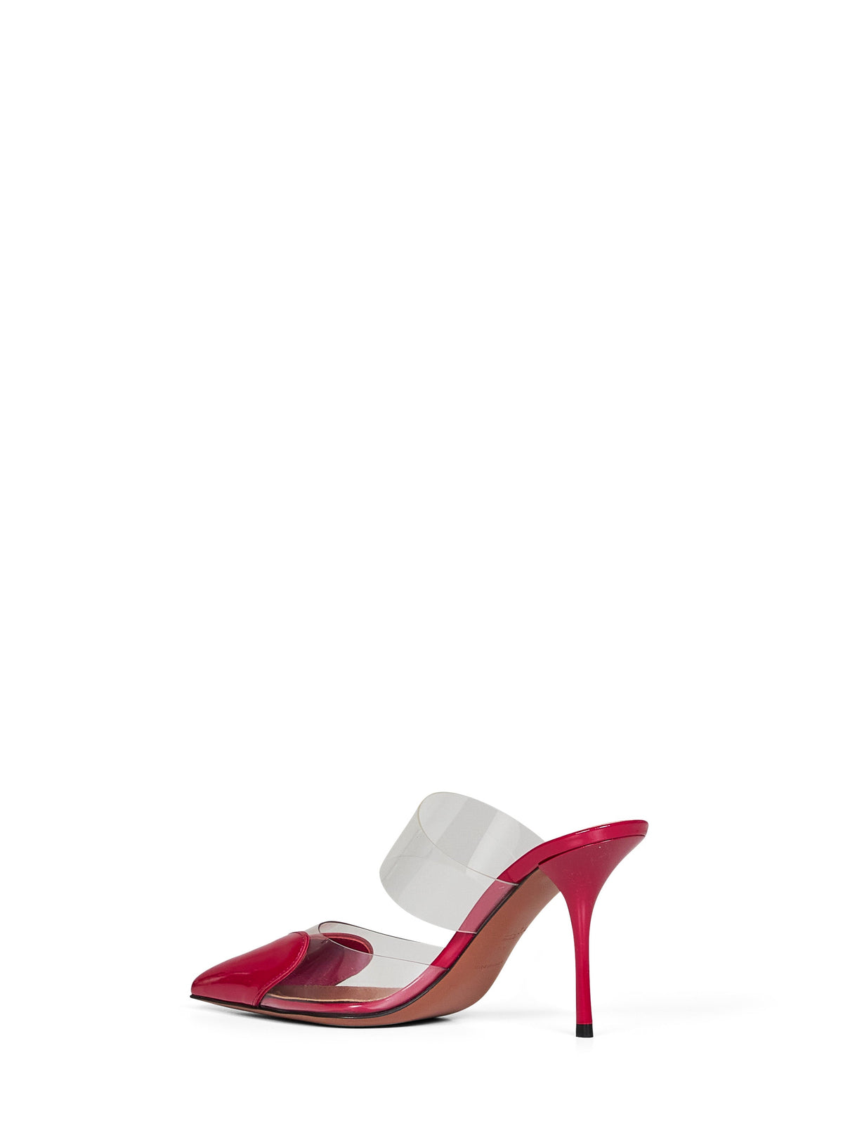 ALAÏA Alaïa Women Raspberry Pvc And Patent Leather Le Cœur Mules
