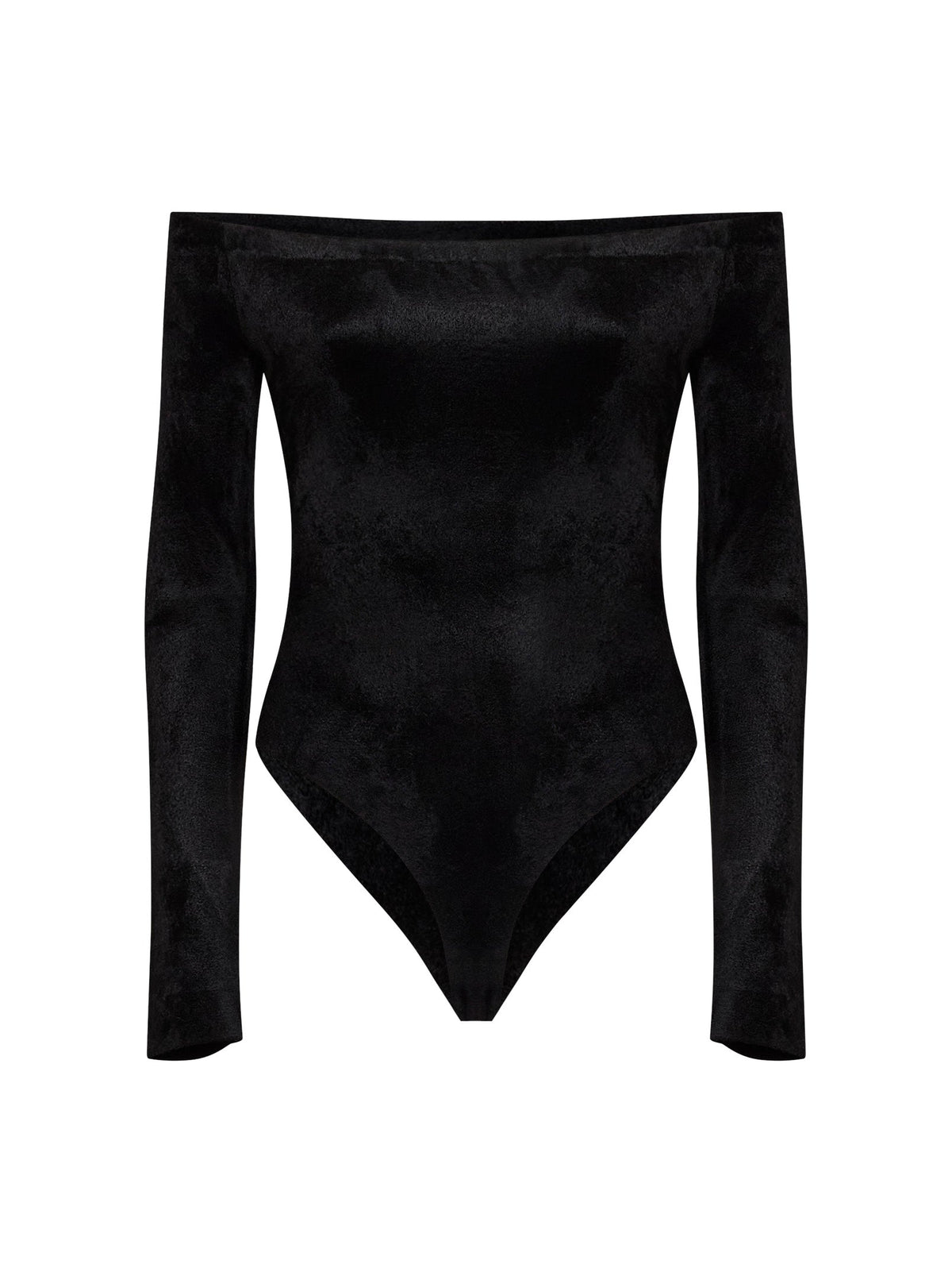 Alaïa Women Black Velvet Off-The-Shoulder Bodysuit