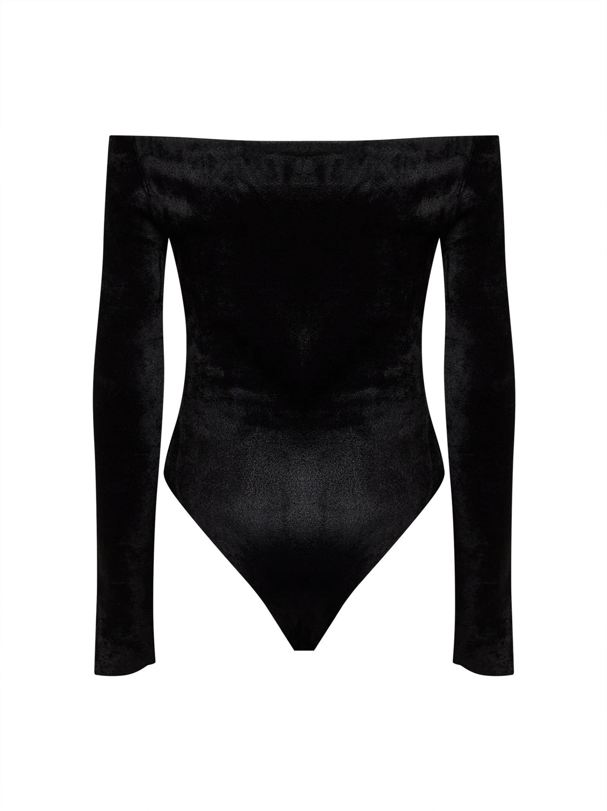 Alaïa Women Black Velvet Off-The-Shoulder Bodysuit