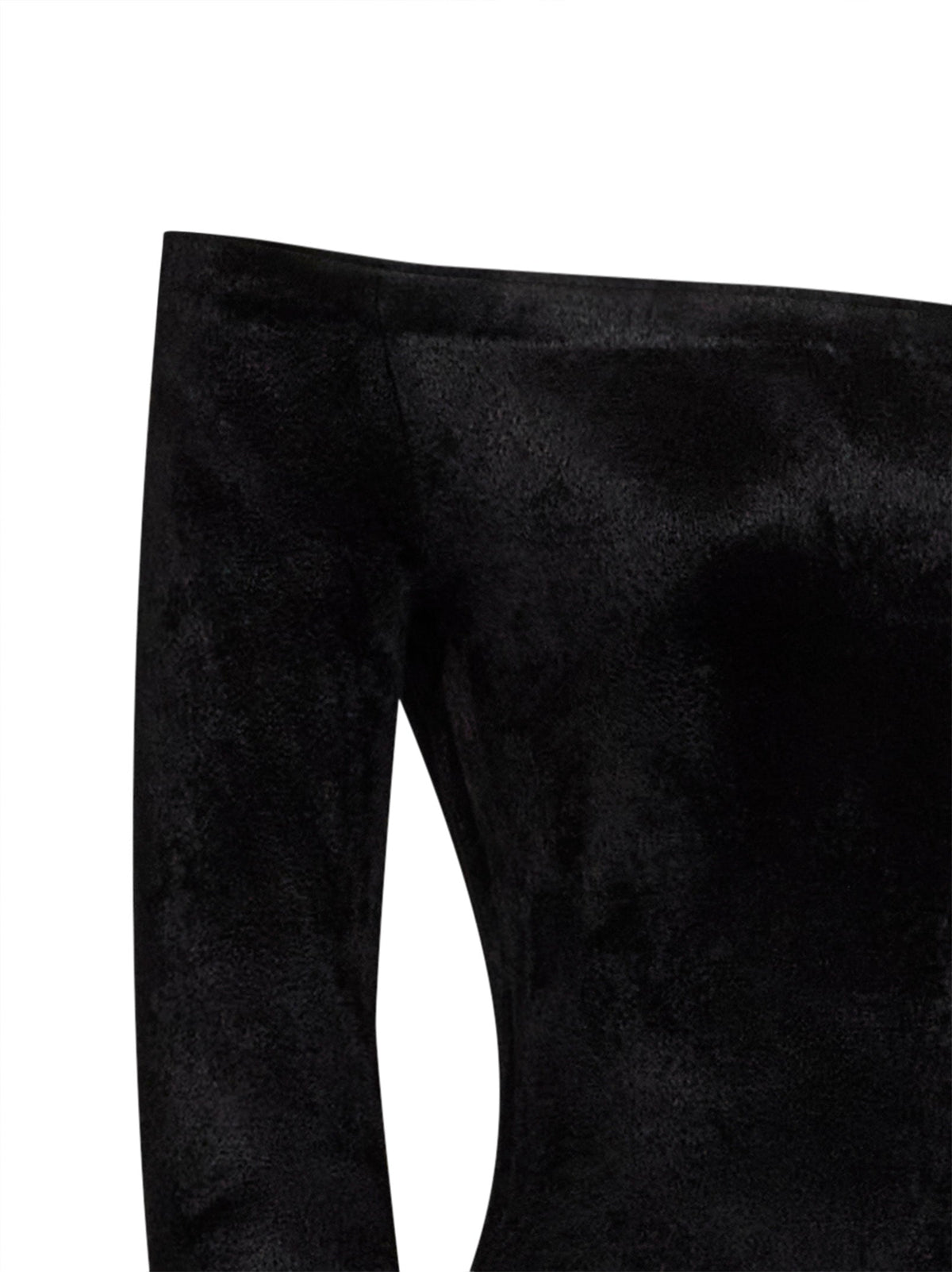 Alaïa Women Black Velvet Off-The-Shoulder Bodysuit